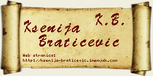 Ksenija Bratičević vizit kartica